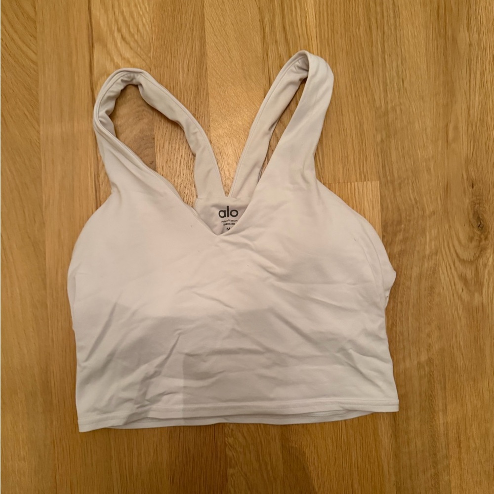 ALO Yoga Cream Sports Bra